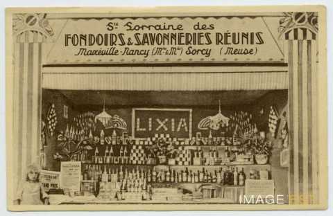 Stand de la Société lorraine des Fondoirs & savonnerie réunis (Nancy)