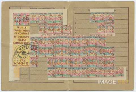 Feuille trimestrielle de coupons (1949)