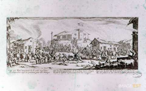 Incendie d'un village