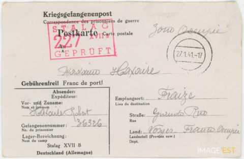 Correspondance des prisonniers de guerre (1941)