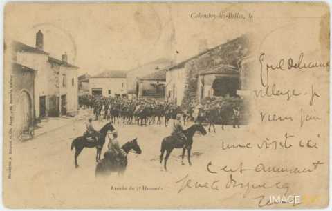Arrivée du 5e hussards (Colombey-les-Belles)