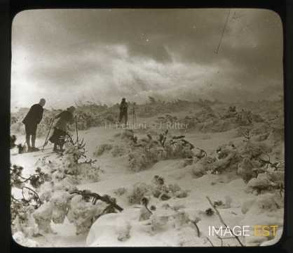 Groupe de skieurs posant (Gérardmer)