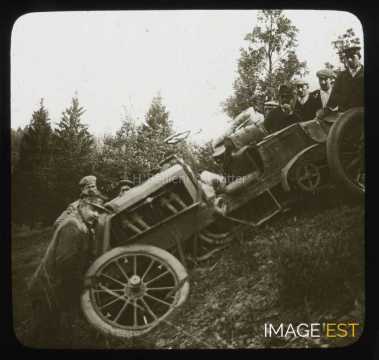 Accident d'automobile du baron de Caters