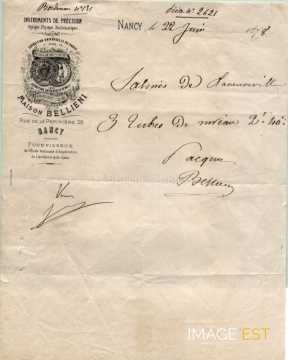 Lettre à en-tête de la Maison Bellieni