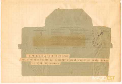 Télégramme du 26 septembre 1909 (Nancy)