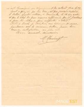 Lettre de Marie Marvingt (1910)