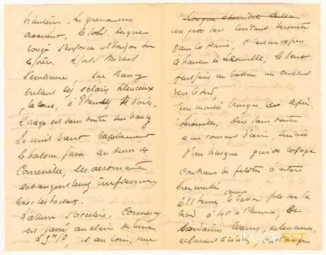 Lettre d'Antonin Bergeret (1910)