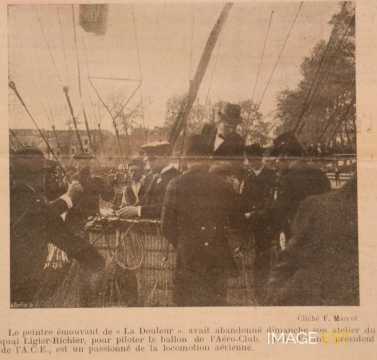 Émile Friant dans une nacelle (Nancy)