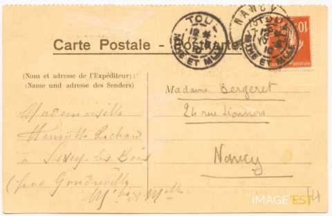 Carte de correspondance (1910)