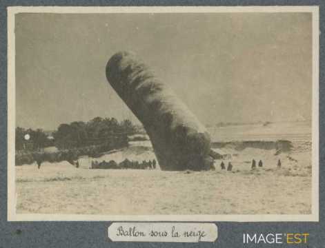 Ballon et aérostiers sous la neige
