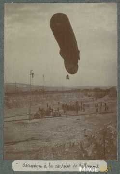 Ascension d'un ballon d'observation (Belleray)