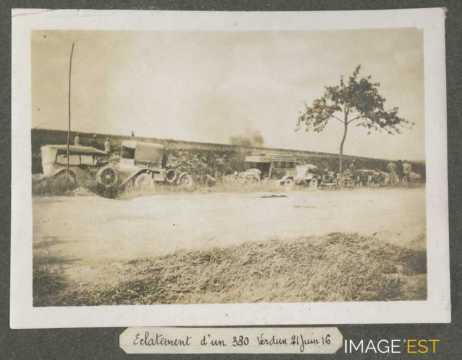 Éclatement d'un obus (Verdun)