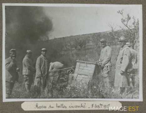 Restes d'un ballon incendié (Verdun)