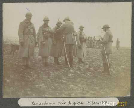 Remise de la Croix de Guerre