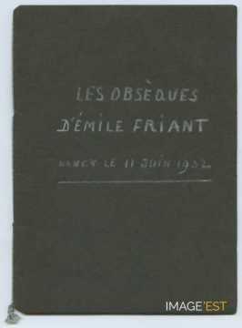 Les obsèques d'Émile Friant. Nancy le 11 juin 1932