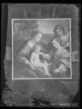 Le Mariage mystique de sainte Catherine d'Alexandrie en présence de saint Sébastien, d'après Le Corrège, (1526-1527)