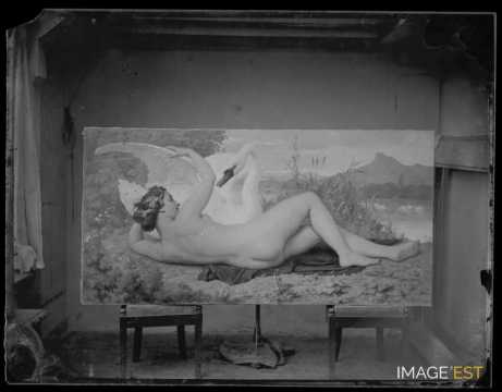 Léda et le Cygne, d'après Eugène Feyen (1860)