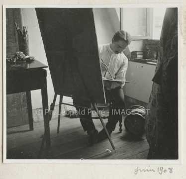 Léopold Poiré (1879-1917) peignant