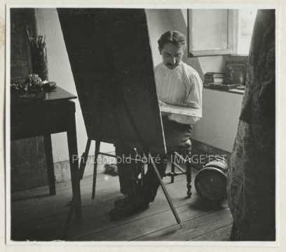 Léopold Poiré (1879-1917) peignant
