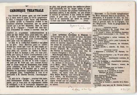 Page de l'album " Critiques "