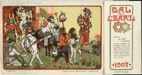 Invitation au Bal des Quat'Z'Arts de 1907 (Paris)