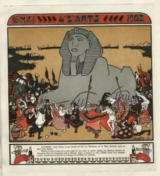 Invitation au Bal des Quat'Z'Arts de 1908 (Paris)