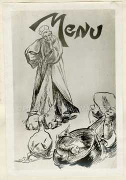 Menu signé V. Prouvé (1858-1943)