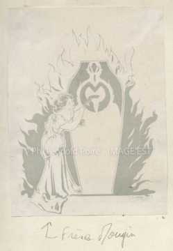 Femme peignant un vase (Nancy)