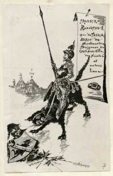 Caricature de Rodolphe Salis (1851-1897)
