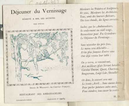 Invitation à un déjeuner (Paris)