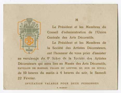 Invitation à un vernissage (Paris)