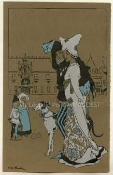 Couple de nobles se promenant
