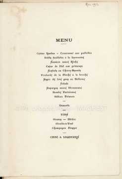 Menu du Syndicat des Librairies (Paris)