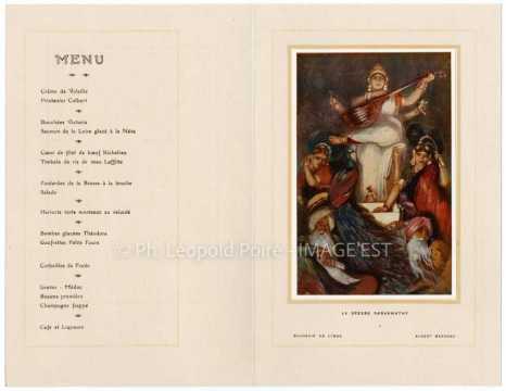 Menu du banquet pour Albert Besnard (1849-1934) (Paris)
