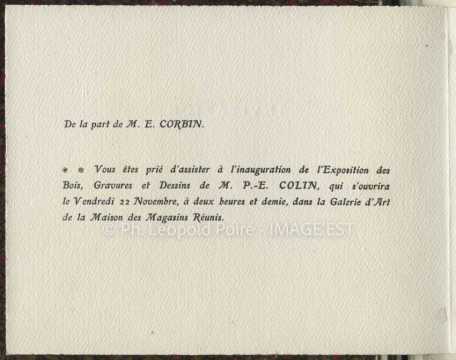 Invitation à une exposition (Nancy)