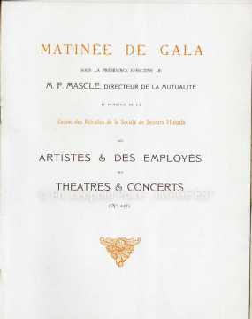 Programme d'une matinée de gala (Paris)