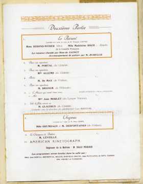 Programme d'une matinée de gala (Paris)