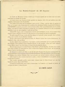 Texte de présentation du programme d'un concert (Nancy)