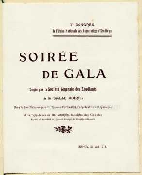Programme d'une soirée de gala (Nancy)