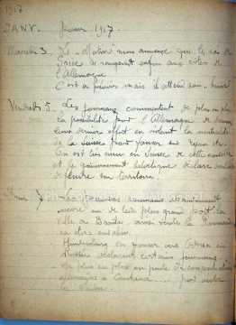 Journal de 1917 de Léopold Poiré (Nancy)