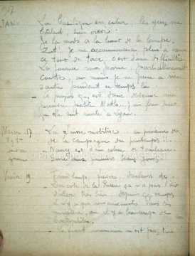 Journal de 1917 de Léopold Poiré (Nancy)