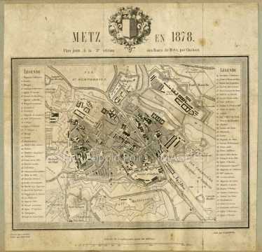 Plan de Metz en 1878 (Moselle)