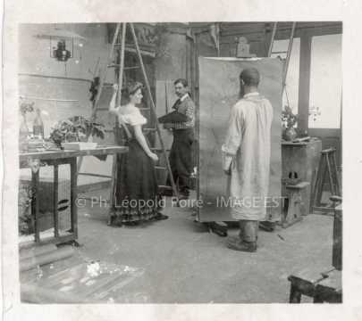 Louis Guingot dans son atelier (Nancy)