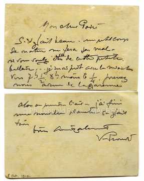 Enveloppe expédiée par Victor Prouvé (Nancy)