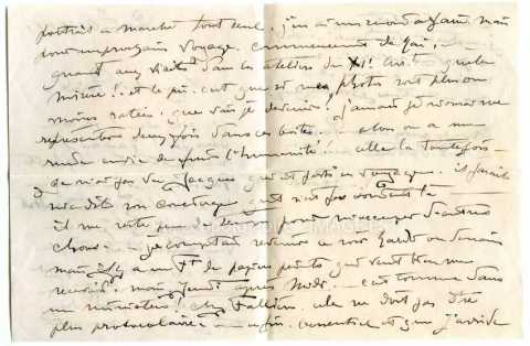 Lettre de Victor Prouvé (Paris)