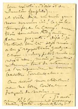Lettre de Victor Prouvé (Chambéry)