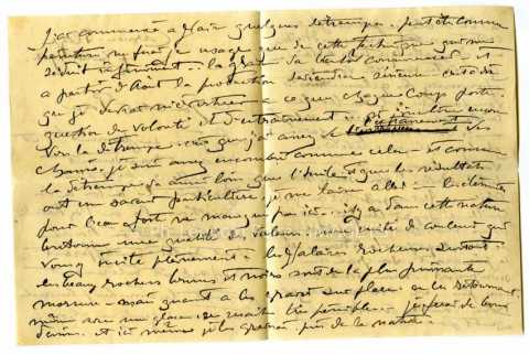 Lettre de Victor Prouvé (Carnac)