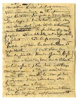 Lettre de Victor Prouvé (Carnac)
