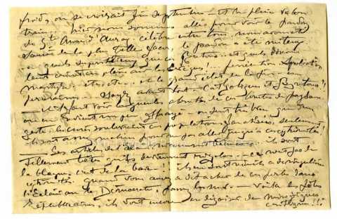 Lettre de Victor Prouvé (Carnac)