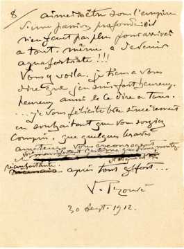 Texte de Victor Prouvé sur l'eau-forte (1912)